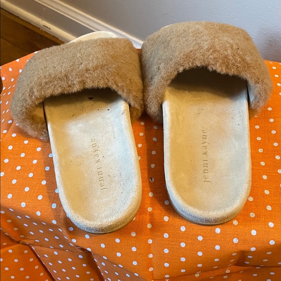 Jenni Kayne Tan Sherling Slide Slippers - Picture 4 of 4